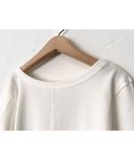 ヴィンテージレアルリブ 5分袖リブカットソー