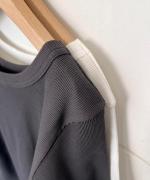 ヴィンテージレアルリブ 5分袖リブカットソー