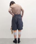 ポリエステルライトタフタ・高温高圧製品染め　ワイドショートパンツ