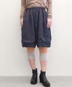 ポリエステルライトタフタ・高温高圧製品染め　ワイドショートパンツ