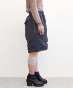 ポリエステルライトタフタ・高温高圧製品染め　ワイドショートパンツ