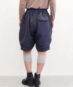 ポリエステルライトタフタ・高温高圧製品染め　ワイドショートパンツ