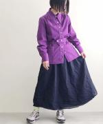 ポリエステルライトタフタ・高温高圧製品染め　レイヤードスカート