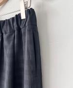 ポリエステル・サッカーチェック カカトレスパンツ