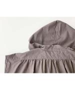 Sleeveless Hooded Shirts Dress - Cambric