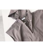 Sleeveless Hooded Shirts Dress - Cambric