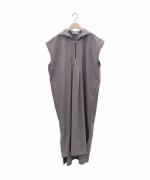 Sleeveless Hooded Shirts Dress - Cambric