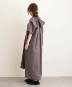 Sleeveless Hooded Shirts Dress - Cambric