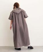 Sleeveless Hooded Shirts Dress - Cambric