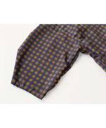 Half Sleeve Long Smock Dress - Gingham Print