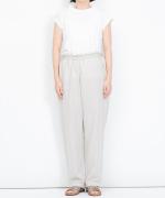 リネンコットン　テーパードパンツ