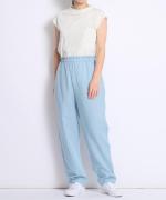 リネンコットン　テーパードパンツ