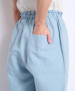 リネンコットン　テーパードパンツ