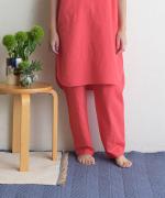 リネンコットン　テーパードパンツ