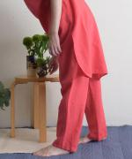 リネンコットン　テーパードパンツ