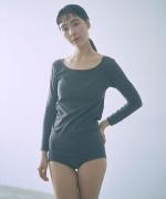 コットンシルクインナー　ロングスリーブ