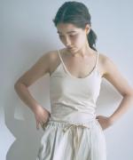コットンシルクインナー　パッド付きキャミソール