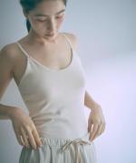コットンシルクインナー　パッド付きキャミソール