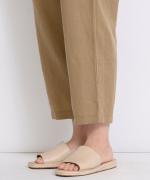 リネンコットン　クロップドテーパードパンツ