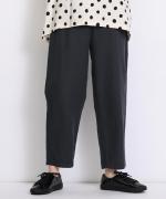 リネンコットン　クロップドテーパードパンツ