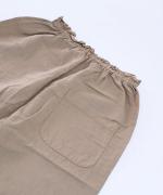 リネンコットン　クロップドテーパードパンツ