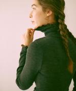 merino washable wool タートルネック