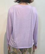 flow cotton silk　ロングスリーブT