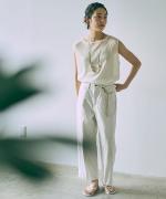 wrinkled cotton ロングタンクトップ 