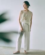 wrinkled cotton ロングタンクトップ 