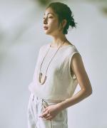 wrinkled cotton ロングタンクトップ 