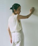 wrinkled cotton ロングタンクトップ 