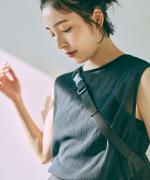 wrinkled cotton ロングタンクトップ 