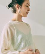 wrinkled cotton ラグランプルオーバー