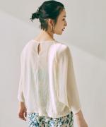 wrinkled cotton ラグランプルオーバー