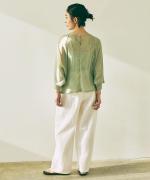 wrinkled cotton ラグランプルオーバー