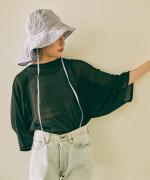 wrinkled cotton ラグランプルオーバー