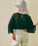 wrinkled cotton ラグランプルオーバー