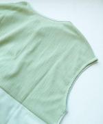 wrinkled cotton バックシアーワンピース