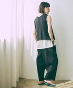 bumpy cotton ラップパンツ