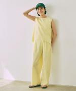 bumpy cotton ラップパンツ