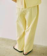 bumpy cotton ラップパンツ