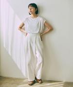 bumpy cotton ラップパンツ