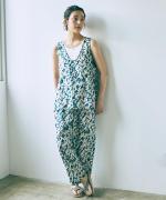 biotop printing イージーテーパードパンツ