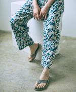 biotop printing イージーテーパードパンツ