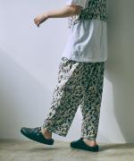 biotop printing イージーテーパードパンツ