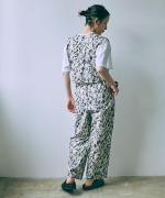 biotop printing イージーテーパードパンツ