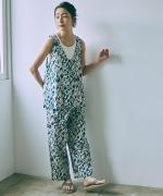 biotop printing イージーテーパードパンツ