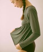 flow cotton silk 2WAYプルオーバー