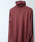 flow cotton silk タートルネック
