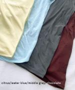 flow cotton silk タートルネック